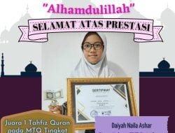 Siswa siswi SDIT Cinta Qur’an Islamic School Borong Juara Tahfiz