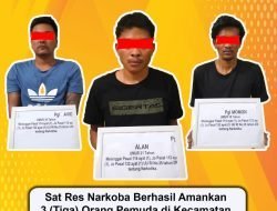 TIM SAT RES NARKOBA TANGKAP 3 ORANG TERDUGA PELAKU PENYALAHGUNAAN NARKOBA