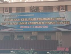 DPMPTSP PROVINSI SUMBAR GELAR SOSIALISASI KEBIJAKAN PENANAMAN MODAL BAGI PELAKU UMKM.