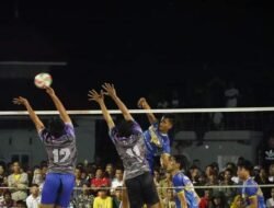 Partai Final Turnamen Volley Taluak Berlangsung Sengit