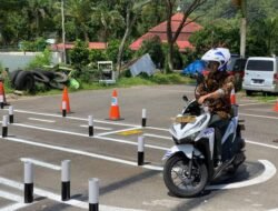 Satlantas Polres Terapkan Lintasan ‘S’ untuk Ujian Praktik SIM C