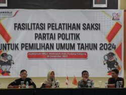Bawaslu Gelar Pelatihan Saksi Partai Politik