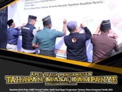 Kapolres Solok Kota, AKBP Ahmad Fadilan, Hadiri Apel Siaga Pengawasan Tahapan Masa Kampanye Pemilu 2024