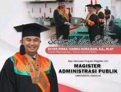 Sutan Riska Resmi Sandang Gelar Magister Administrasi Publik Dari UNAND