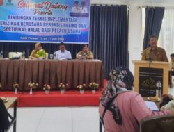 PEMKO SOLOK GELAR BIMTEK IMPLEMENTASI PERIZINAN BERUSAHA BERBASIS RESIKO