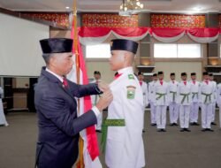 60 PASUKAN PASKIBRAKA 2024 KABUPATEN SOLOK DI KUKUHKAN