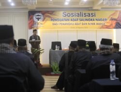 KETUA DPRD SEMENTARA FAUZI RUSLI,SE.MM HADIRI SOSIALISASI PENGUATAN ADAT