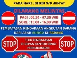DISHUB DHARMASRAYA BERLAKUKAN PEMBATASAN JAM OPERASIONAL KENDARAAN ANGKUTAN BARANG