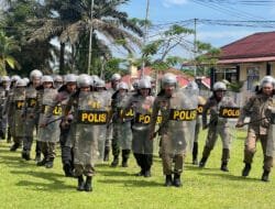 Pol PP Kabupaten Dharmasraya Latihan Dalmas Gabungan