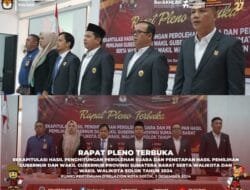 KPU KOTA SOLOK TETAPKAN PEROLEHAN SUARA PILKADA 2024