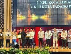 KPU Padang Panjang Raih Terbaik III Partisipasi Pemilihan Serentak 2024