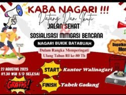 Pemerintah Nagari Bukik Batabuah Gelar Jalan Sehat