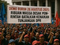 Ribuan Massa Desak Pemerintah Batalkan Kenaikan Tunjangan DPR