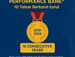 Bank Nagari Raih Penghargaan “The Excellent Performance Bank” 10 Tahun Berturut-turut
