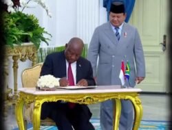Presiden Prabowo Sambut Presiden Ramaphosa di Istana Merdeka