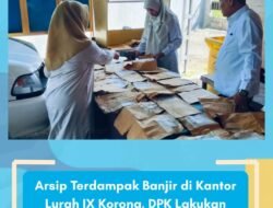 Dinas Perpustakaan Dan Kearsipan Kota Solok  Evakuasi Penyelamatan Arsip Yang Terdampak Banjir