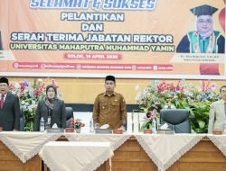 Wali Kota Solok Hadiri Pelantikan dan Sertijab Rektor UMMY Solok