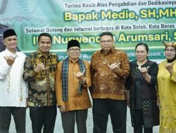 Wali Kota Solok Hadiri Pisah Sambut Kepala Kejaksaan Negeri
