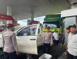 Tim URC Sat Reskrim Polres Solok Kota Lakukan Pengecekan SPBU PT Solok Abadi Permai