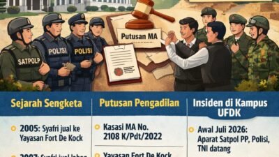 Aparat Datangi Universitas Fort De Kock Bukittinggi:Sengketa Lahan HM 655 Picu Kericuhan