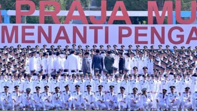 Presiden Prabowo Lantik 1.204 Pamong Praja Muda IPDN Angkatan XXXIII