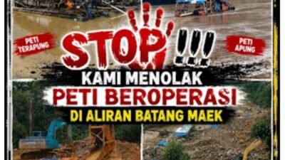 Penambang Emas Ilegal Jarah Sungai Batang Maek, Warga Warga Tolak Sebelum Terlambat