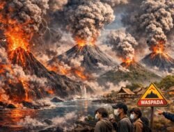 Empat Gunung Api Meletus Serempak, Abu Vulkanik Meluas&nbsp; Sejumlah Wilayah