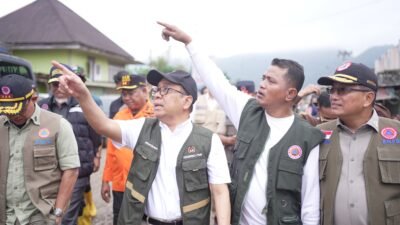 Menko PMK Tinjau Galodo Arosuka, Pemerintah Pusat Minta Pencarian Korban Dipercepat